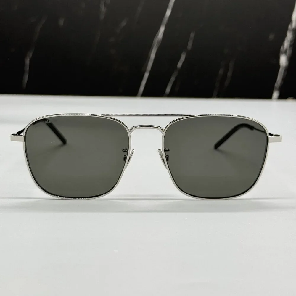NEW SAINT LAURENT SUNGLASSES SILVER UNISEX EYEWEAR SAINT LAURENT SL309 001